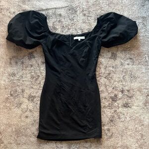 REVOLVE Elegant Black Puff Sleeve Dress